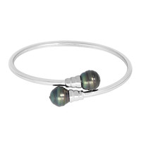 Tahitian Pearl Silver Bangle