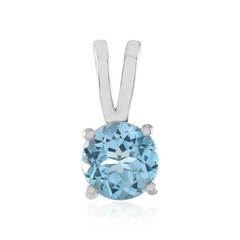 Swiss Blue Topaz Silver Pendant