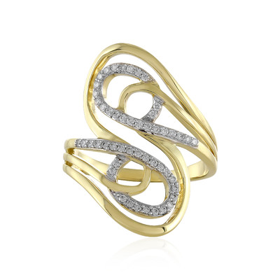 9K Flawless (F) Diamond Gold Ring (LUCENT DIAMONDS)