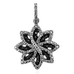 Black Diamond Silver Pendant