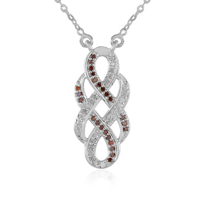 I3 Brown Diamond Silver Necklace