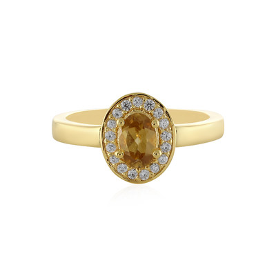 Champagne Zircon Silver Ring