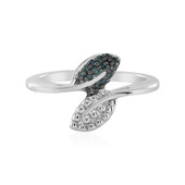 SI1 Blue Diamond Silver Ring