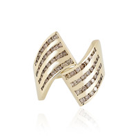 9K I2 Champagne Diamond Gold Ring (de Melo)