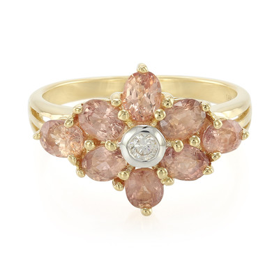 18K Unheated Padparadscha Sapphire Gold Ring (AMAYANI)