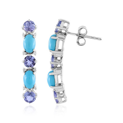 Sleeping Beauty Turquoise Silver Earrings (Faszination Türkis)