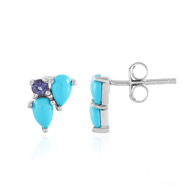 Sleeping beauty deals turquoise earrings sterling