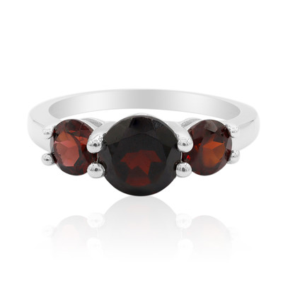 Garnet Silver Ring