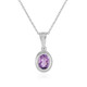 Amethyst Silver Necklace