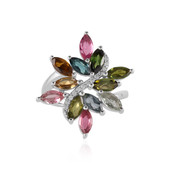 Fancy Tourmaline Silver Ring