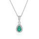 Zambian Emerald Silver Necklace