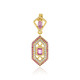 Unheated Ceylon Pink Sapphire Silver Pendant