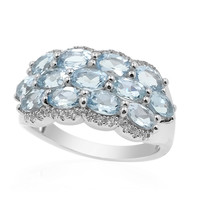 Aquamarine Silver Ring