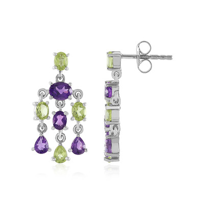 Zambian Amethyst Silver Earrings