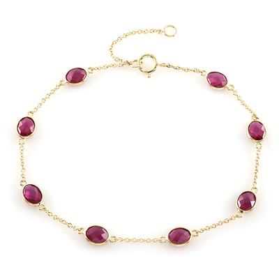 9K Madagascar Ruby Gold Bracelet