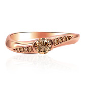 14K SI1 Argyle Rose De France Diamond Gold Ring (Annette)