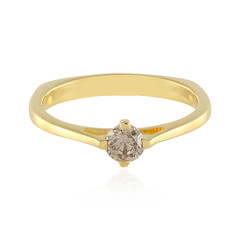 I2 Champagne Diamond Silver Ring