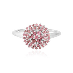 Pink Tourmaline Silver Ring