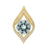 14K AAA Brazilian Aquamarine Gold Pendant (de Melo)