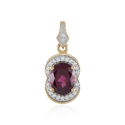 9K Magenta Garnet Gold Pendant