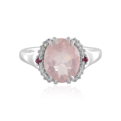 Rose Quartz Silver Ring