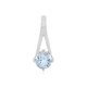 Sky Blue Topaz Silver Pendant