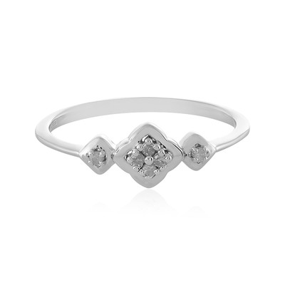 I1 (I) Diamond Silver Ring