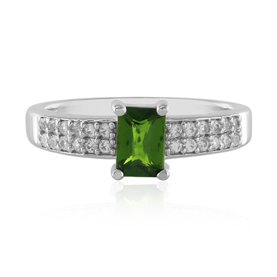 Russian Diopside Silver Ring