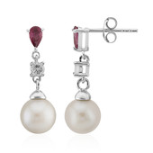 White Freshwater Pearl Silver Earrings