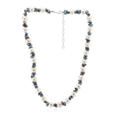 White Freshwater Pearl Silver Necklace (TPC)