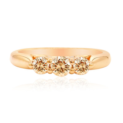 14K SI1 Argyle Rose De France Diamond Gold Ring (Annette)