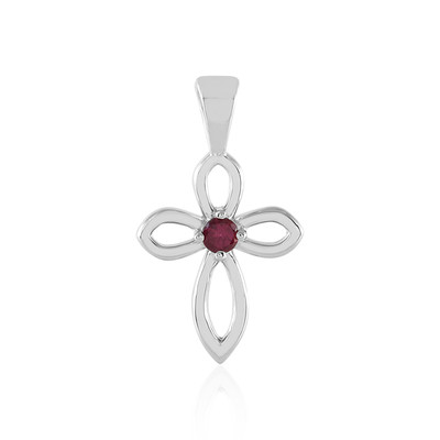 Rubellite Silver Pendant