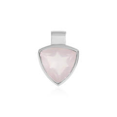 Rose Quartz Silver Pendant