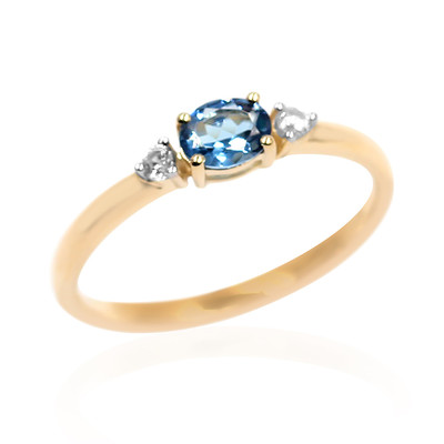 9K Ofiki Aquamarine Gold Ring