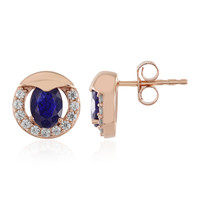 Madagascar Blue Sapphire Silver Earrings