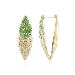 9K Tanzanian Tsavorite Gold Earrings