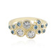 9K White Sapphire Gold Ring (Adela Gold)