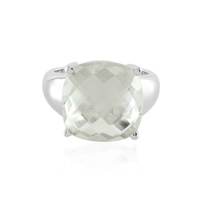 Green Amethyst Silver Ring