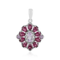 Rose de France Amethyst Silver Pendant