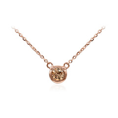 18K VS1 Argyle Rose De France Diamond Gold Necklace