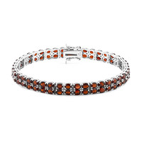 Garnet Silver Bracelet