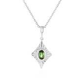 Green Tourmaline Silver Necklace