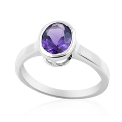 Zambian Amethyst Silver Ring