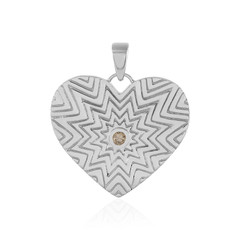 I3 Champagne Diamond Silver Pendant