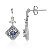 Tanzanite Silver Earrings