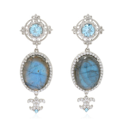 Labradorite Silver Earrings (Dallas Prince Designs)