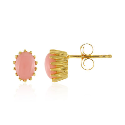 Coral Diamond Dangle Drop Earrings in 14 Karat Yellow Gold at 1stDibs | pink  coral earrings gold