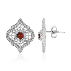 Tanzanian Ruby Silver Earrings