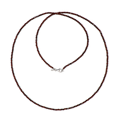 Indian Garnet Silver Necklace