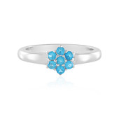 Neon Blue Apatite Silver Ring